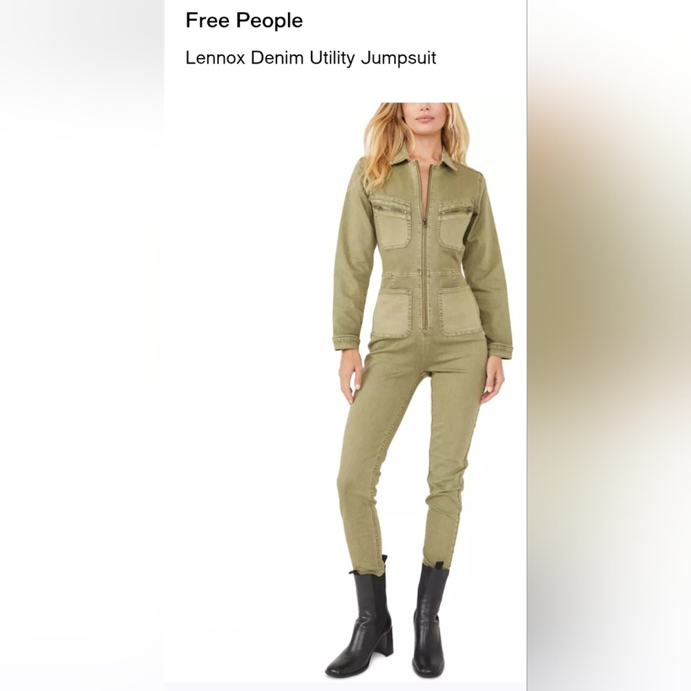 Free People Lenox Brown Corduroy Jumpsuit Coveralls One Piece Zip Up Size Medium